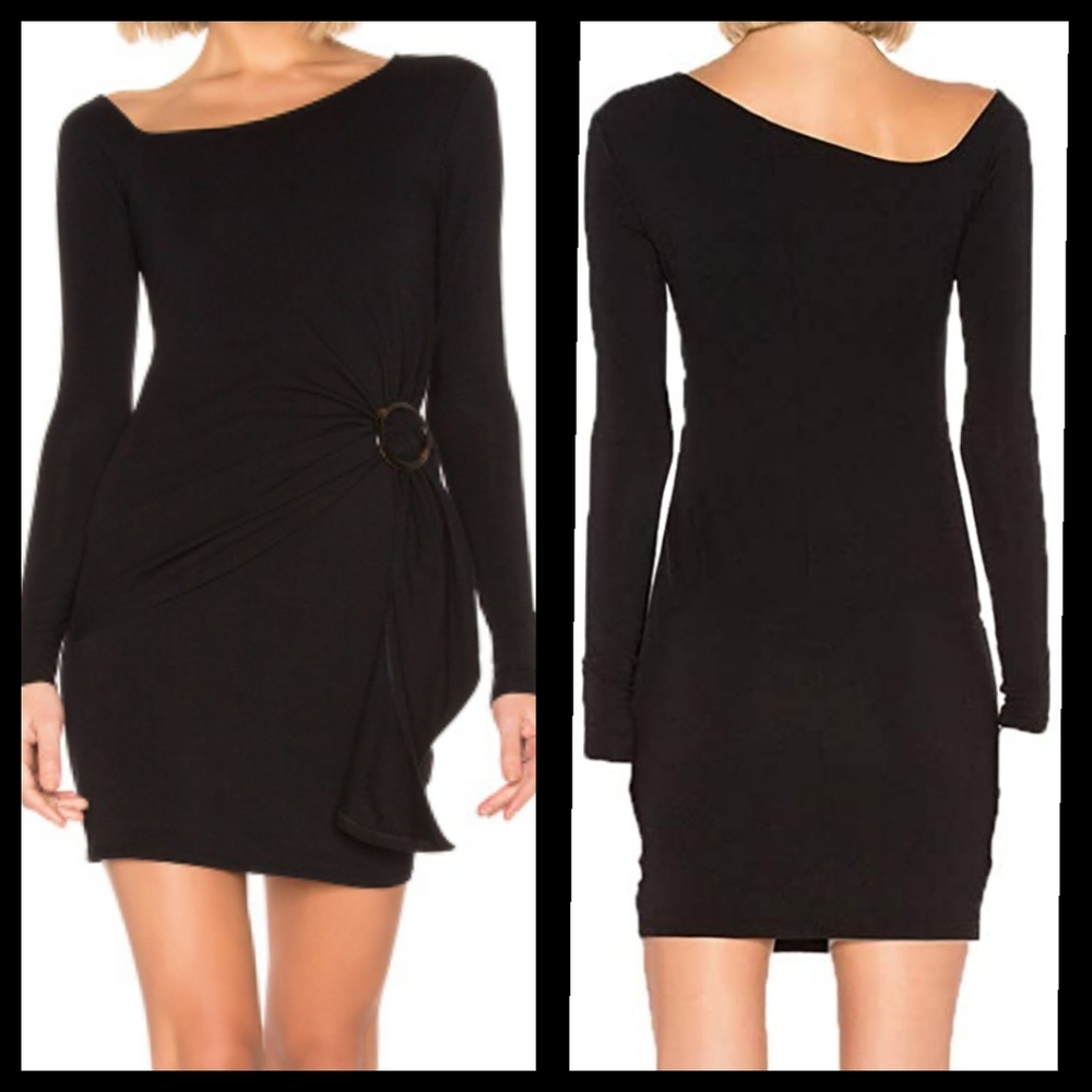 Free People Black Frankie Gathered Dress Small - Picture 2 of 5
